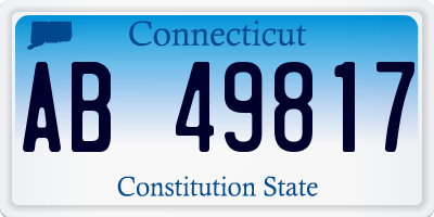 CT license plate AB49817