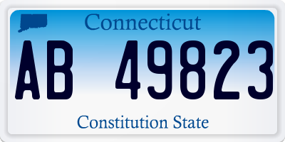 CT license plate AB49823