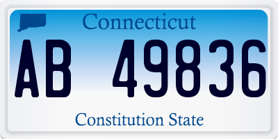 CT license plate AB49836