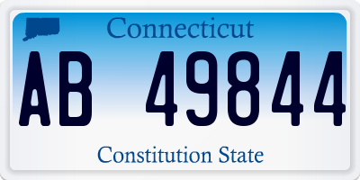 CT license plate AB49844