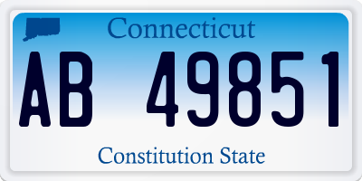 CT license plate AB49851