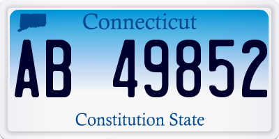 CT license plate AB49852