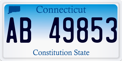 CT license plate AB49853