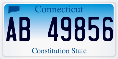 CT license plate AB49856