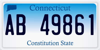 CT license plate AB49861