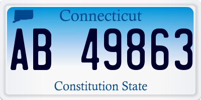 CT license plate AB49863