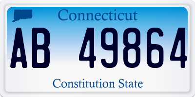 CT license plate AB49864