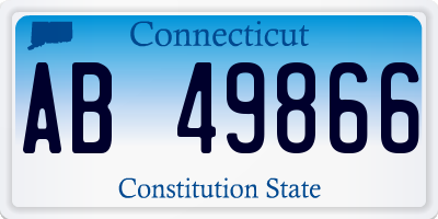 CT license plate AB49866
