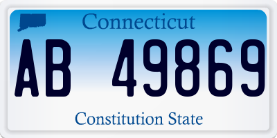 CT license plate AB49869