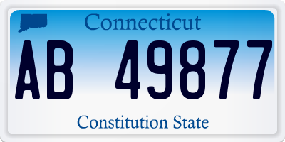 CT license plate AB49877