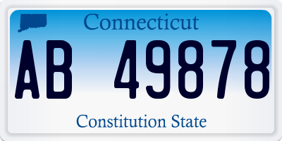 CT license plate AB49878