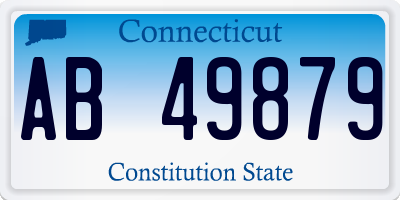 CT license plate AB49879