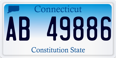 CT license plate AB49886