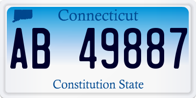 CT license plate AB49887