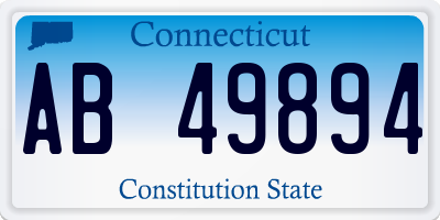 CT license plate AB49894