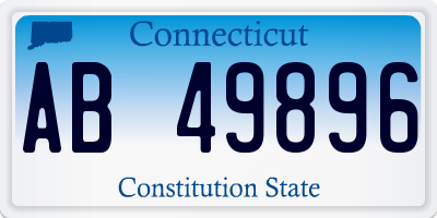 CT license plate AB49896