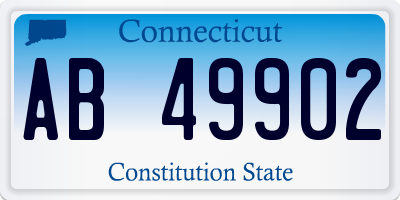 CT license plate AB49902