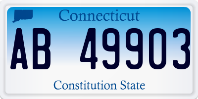 CT license plate AB49903