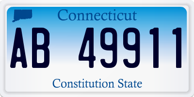 CT license plate AB49911