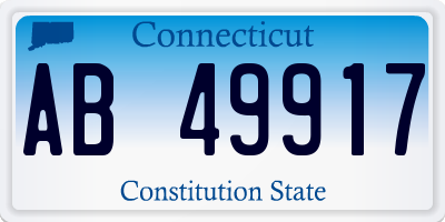 CT license plate AB49917