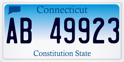 CT license plate AB49923