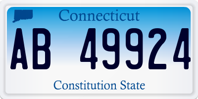 CT license plate AB49924