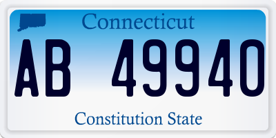 CT license plate AB49940