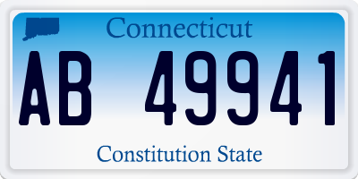 CT license plate AB49941