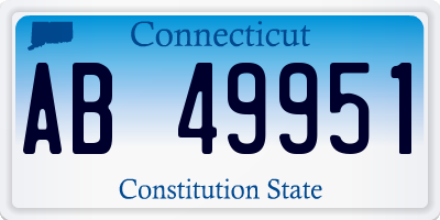 CT license plate AB49951