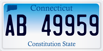 CT license plate AB49959