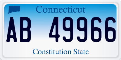 CT license plate AB49966