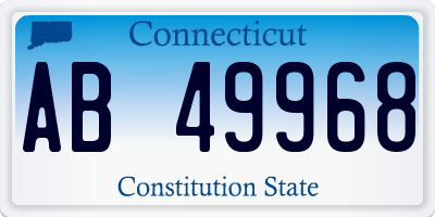 CT license plate AB49968