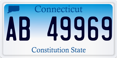 CT license plate AB49969