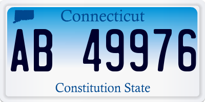 CT license plate AB49976