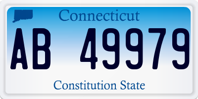 CT license plate AB49979