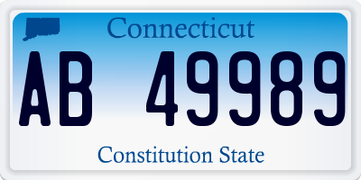 CT license plate AB49989