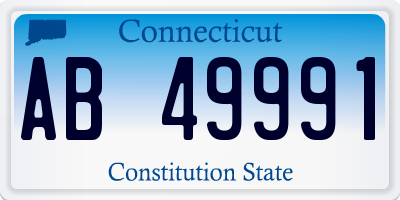 CT license plate AB49991