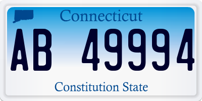 CT license plate AB49994
