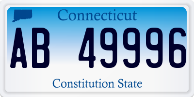 CT license plate AB49996
