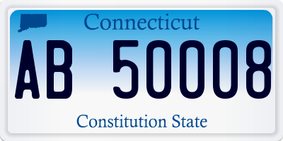 CT license plate AB50008