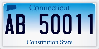 CT license plate AB50011