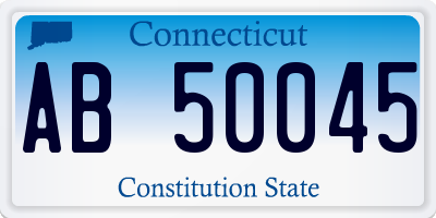 CT license plate AB50045