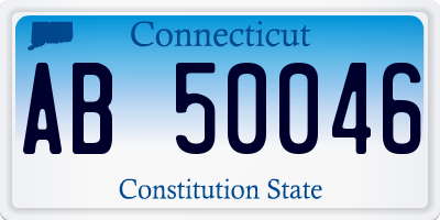 CT license plate AB50046