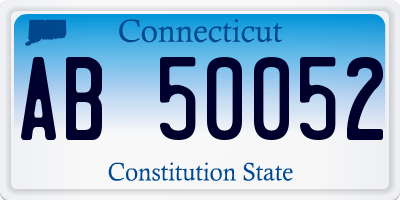 CT license plate AB50052