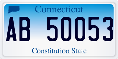 CT license plate AB50053