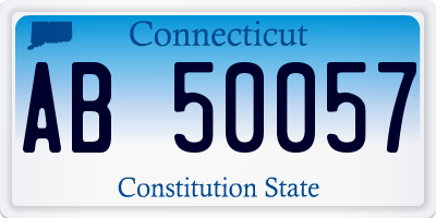 CT license plate AB50057