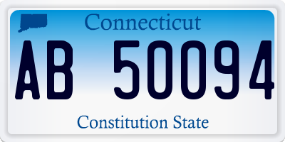 CT license plate AB50094