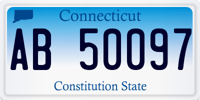 CT license plate AB50097