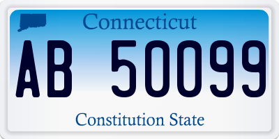 CT license plate AB50099