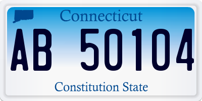 CT license plate AB50104